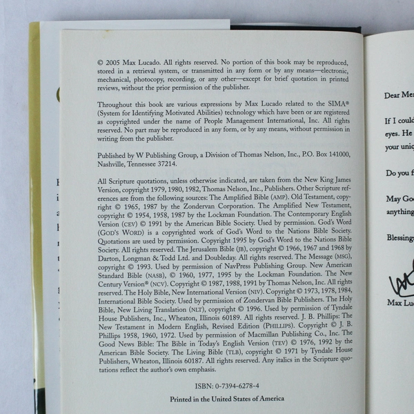 Cure for the Common Life by Max Lucado 2005 Hardcover Book - Pre-owned