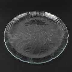 Arcoroc France Canterbury Crocus Flower Glass Dinner Plate 10.75"