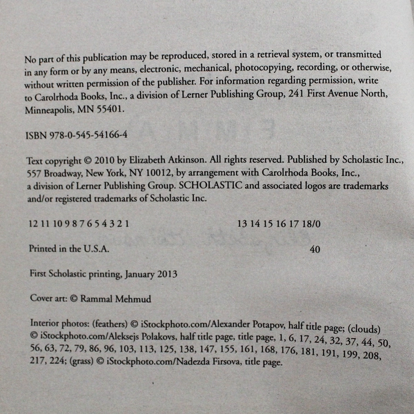 I Emma Freke by Elizabeth Atkinson 2013 Scholastic Inc Paperback