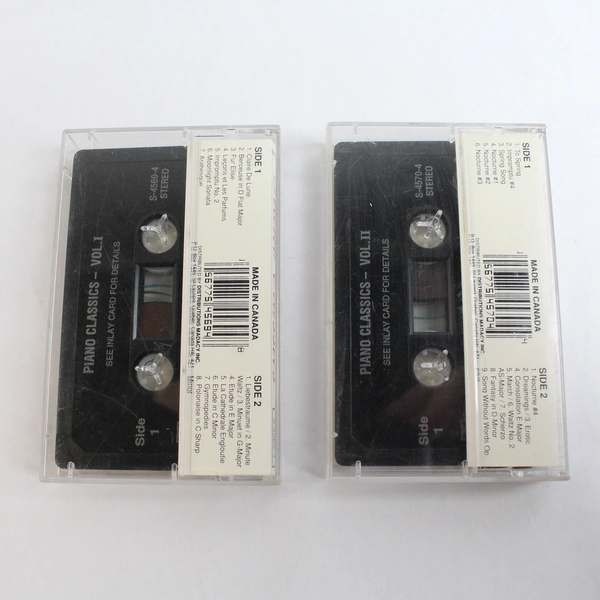 Set of 2 Piano Classics Cassette Tape Vol 1 & 2 Madacy Inc