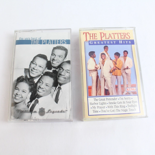 Lot of 2 The Platters Cassette Tape, Great Hits (2000), The Very Best Of (1995)