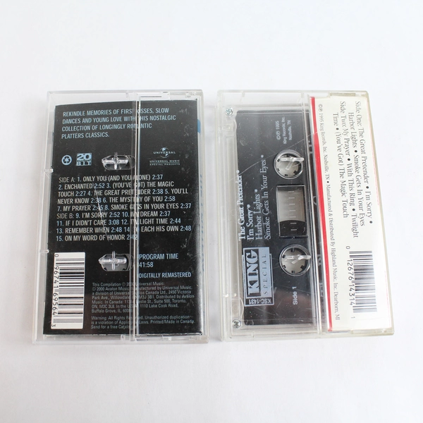 Lot of 2 The Platters Cassette Tape, Great Hits (2000), The Very Best Of (1995)