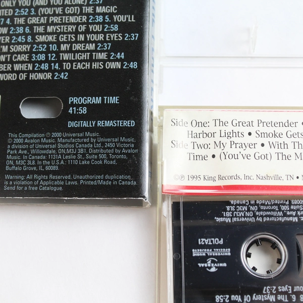 Lot of 2 The Platters Cassette Tape, Great Hits (2000), The Very Best Of (1995)