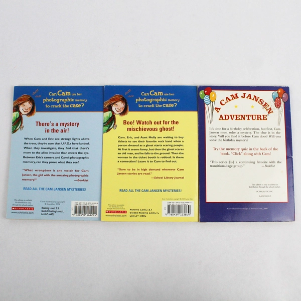 Lot of 3 Cam Jansen Mystery Novels by David A Alder Paperback Scholastic Inc