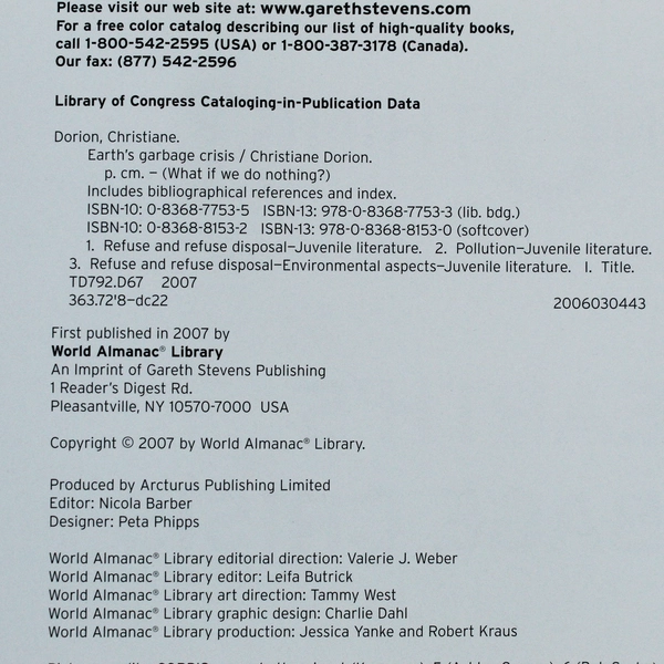 Lot of 11 What If We Do Nothing? Earth’s Garbage Crisis PB 2007 - Pre-Owned