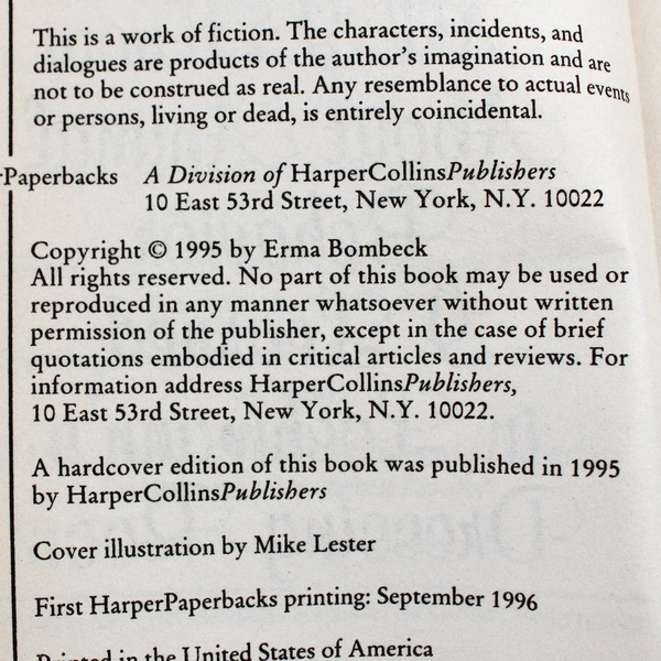 All I Know About Animal Behavior I Learned In by Erma Bombeck 1996 Paperback