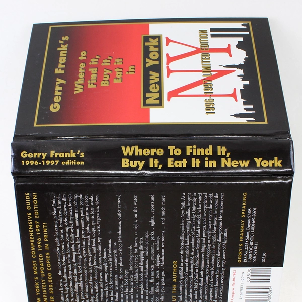 Gerry Frank's Where to Find It Buy It Eat It in New York Frank 1995 HC Signed