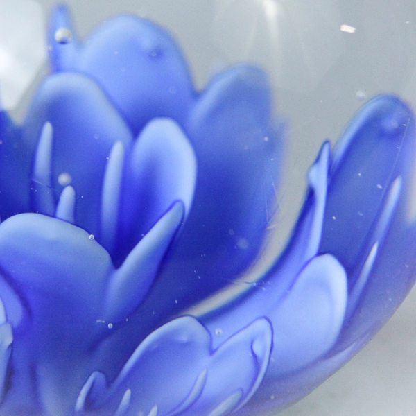 Gorgeous Designs Hand Blown Butterfly And Flower Paperweight