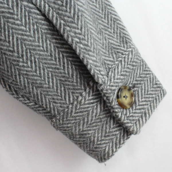 Time And Tru Women's Gray White Chevron Pattern Button Up Jacket Size L 12-14