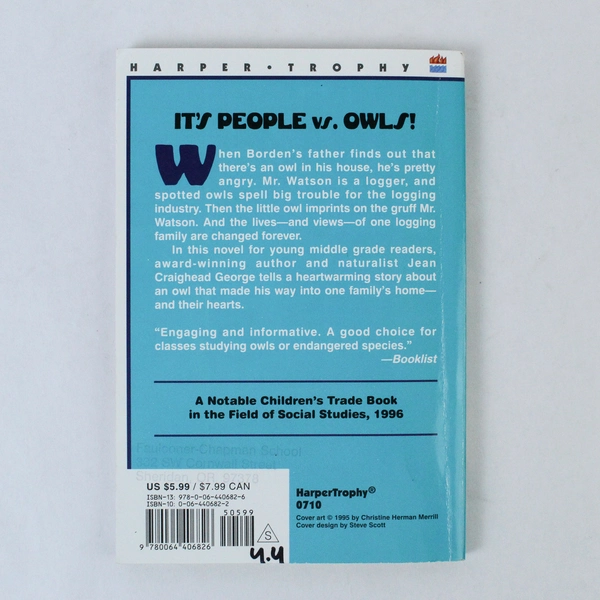 There's An Owl In The Shower by Jean Craighead George 1997 Paperback