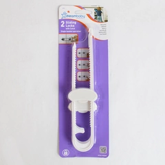 2 Pack of Dreambaby White Plastic Cabinet Sliding Locks