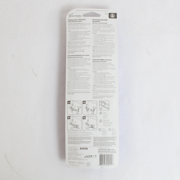 2 Pack of Dreambaby White Plastic Cabinet Sliding Locks