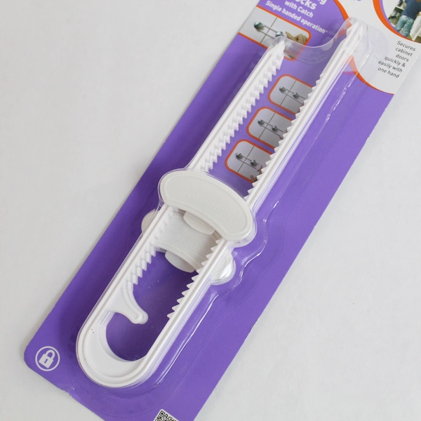 2 Pack of Dreambaby White Plastic Cabinet Sliding Locks