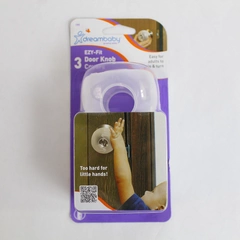 Set of 3 Dreambaby Ezy-Fit Door Knob Covers for Baby and Child Proofing