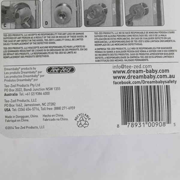 Set of 3 Dreambaby Ezy-Fit Door Knob Covers for Baby and Child Proofing