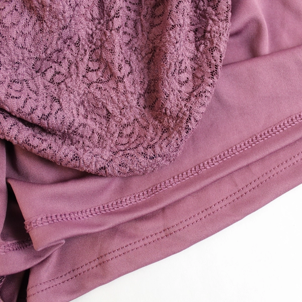 No Boundaries Women's Lavender Lace Crop Top Size XXL Long Sleeves