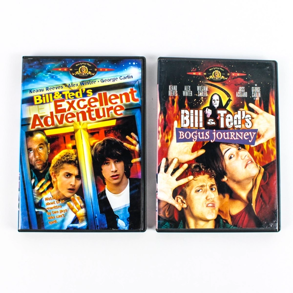 Bill & Ted's Bogus Journey 1991 & Excellent Adventure 1988 DVD Lot of 2