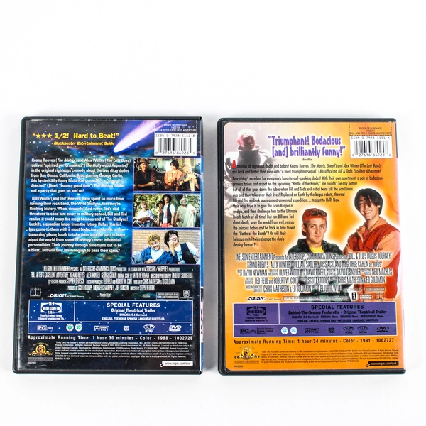 Bill & Ted's Bogus Journey 1991 & Excellent Adventure 1988 DVD Lot of 2