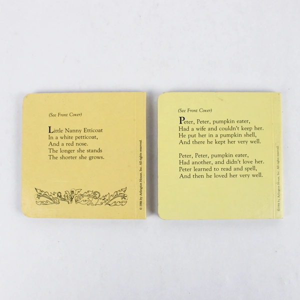 Lot of 2 Vintage Chatham River Press Mini Board Books 1984 1986