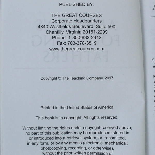 America's Founding Fathers by Allen C. Guelzo, 2017 Teaching Company Paperback