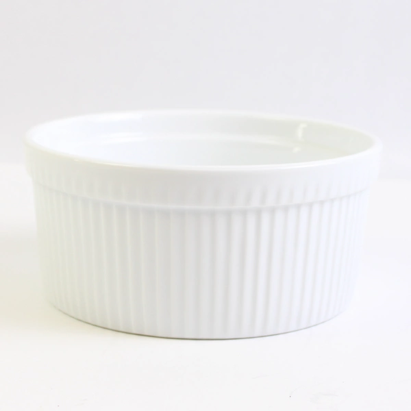 BIA Cordon Bleu White Ceramic Ramekin 6 3/4" Bakeware Ovenware Dish