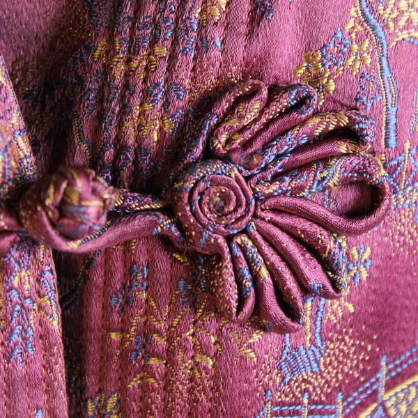 Unbranded Pink Blazer Hooped Button Up Chinoiserie Pattern Women's Size XS