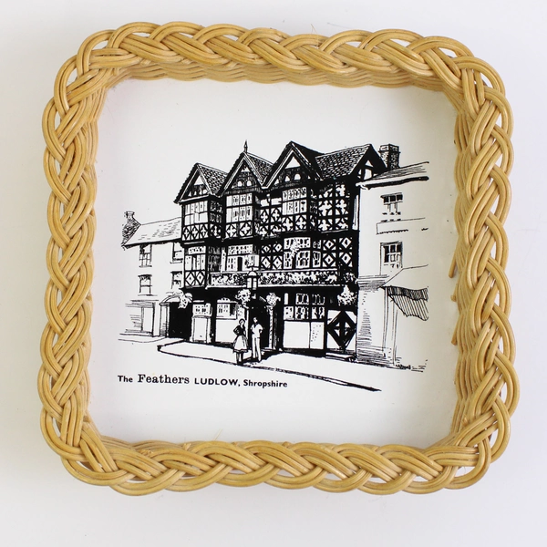 The Feathers Hotel Ludlow Shropshire Decorative Collectible Tray 7"x7"