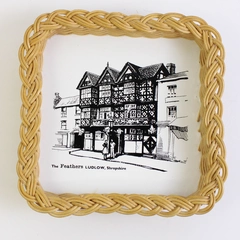 The Feathers Hotel Ludlow Shropshire Decorative Collectible Tray 7"x7"