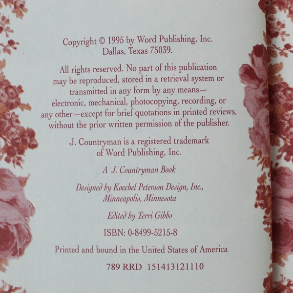 Reflections from a Mother's Heart Hardcover Book 1995 - Good Condition