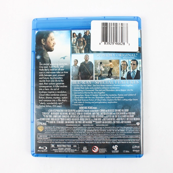 Cloud Atlas 2012 Blu-ray Starring Tom Hanks & Halle Berry Movie Film