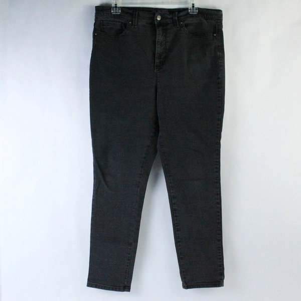 Gloria Vanderbilt Amanda Skinny Jeans Faded Black Women's Size 14 Pre-Owned