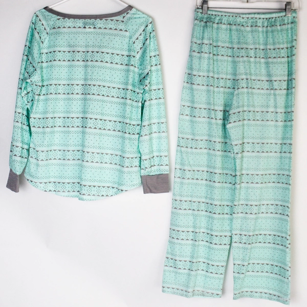 Amanda Paige Women's Sleepwear 2-Piece Set Size L Blue Gray Pajamas