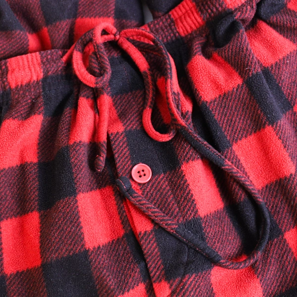 KingSize Red and Black Plaid Pajama Pants Men's Size 4XL Pockets