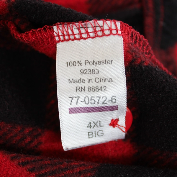 KingSize Red and Black Plaid Pajama Pants Men's Size 4XL Pockets