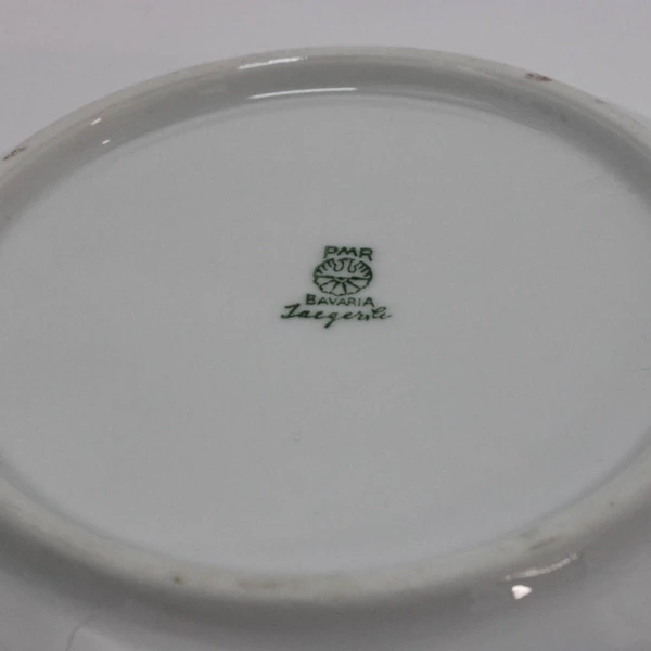 Set of 5 Antique PMR Bavaria Jaeger & Co Cereal Bowls Pink Roses Gold Trim