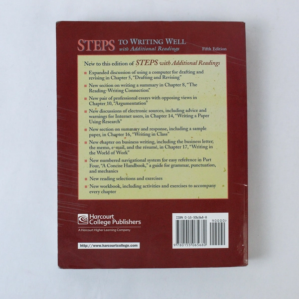 Steps to Writing Well by Jean Wyrick, 5th Edition, 2001 Paperback