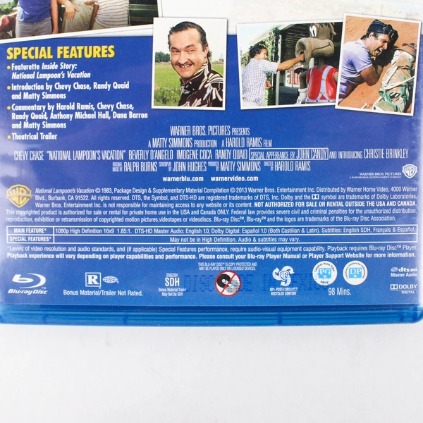 National Lampoon's Vacation 1983 Blu-Ray DVD Chevy Chase Comedy Movie