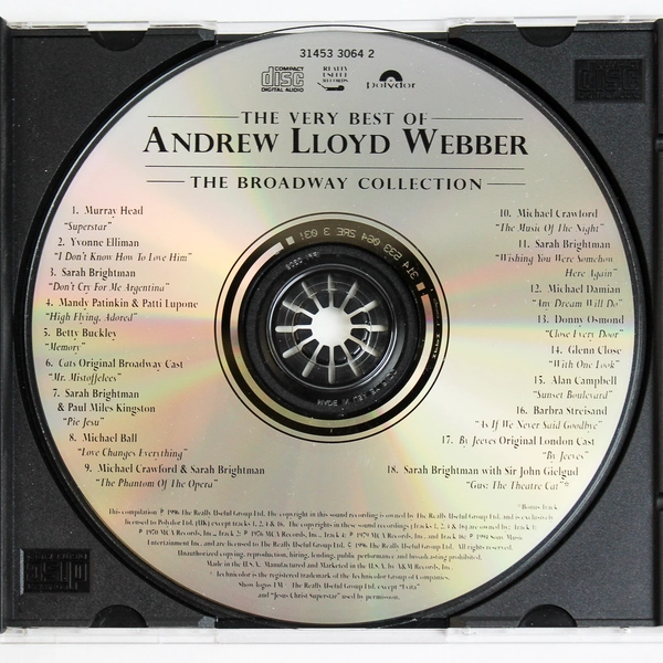 Very Best Of Andrew Lloyd Webber CD 1996 Polydor Compilation
