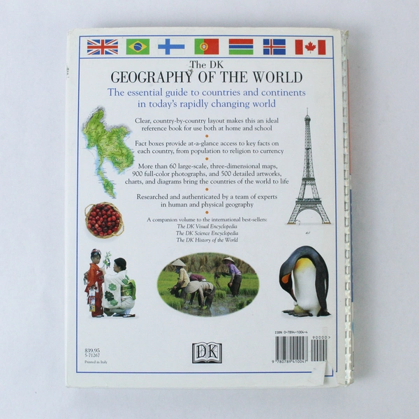 DK Geography of the World by Simon Adams 1996 Hardcover - Good Condition