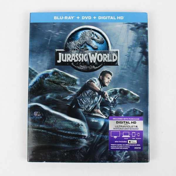 Jurassic World Blu-Ray DVD Movie Film Action Adventure Sci-Fi