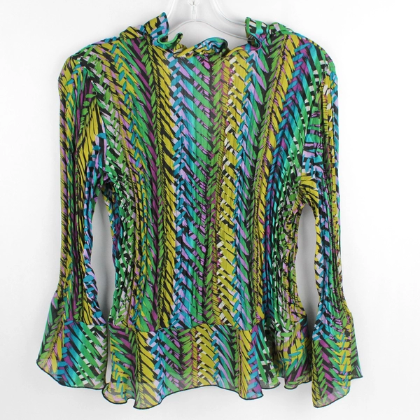 Sunny Leigh Multicolor Flared Sleeve Blouse Women's Size Medium