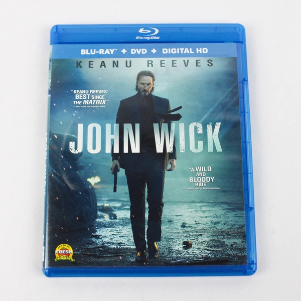 John Wick Blu-Ray DVD Movie Starring Keanu Reeves Action Thriller Film