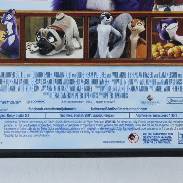 The Nut Job DVD 2014 Universal Brendan Fraser Liam Neeson Katherine Heigl Good