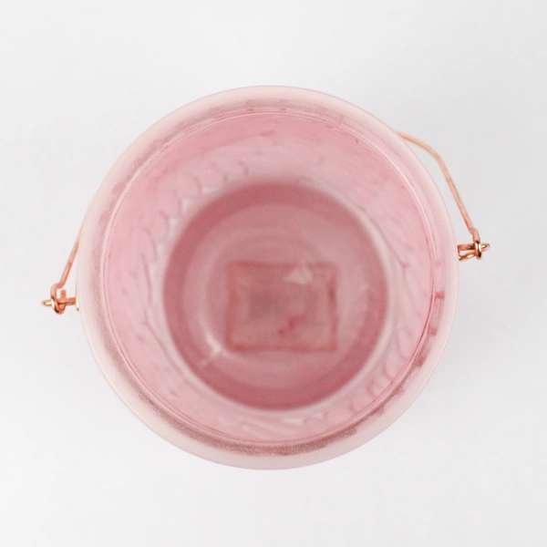 Floral Debi Lilly Pink Etched Dahlia Candle Lantern No Candle Home Decor