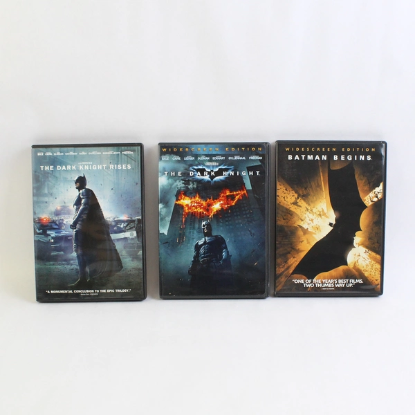 Lot Of 3 DVDs Batman: The Dark Knight Batman Begins The Dark Knight Rises 
