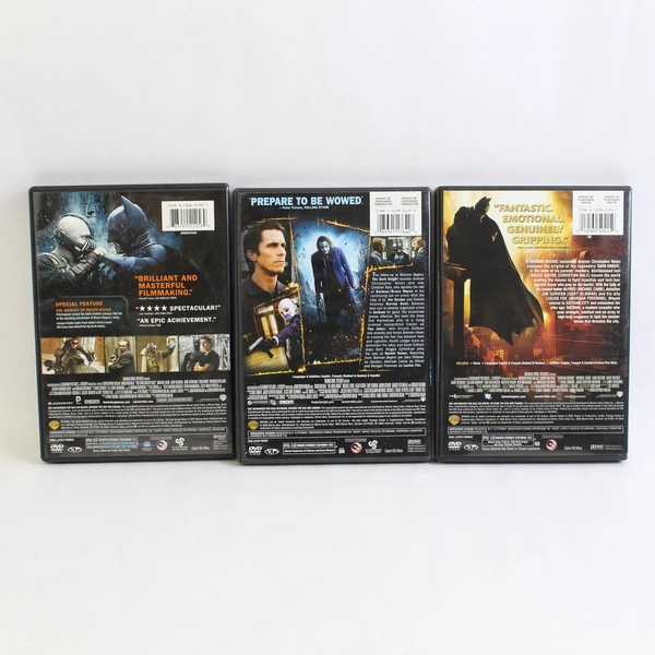 Lot Of 3 DVDs Batman: The Dark Knight Batman Begins The Dark Knight Rises 