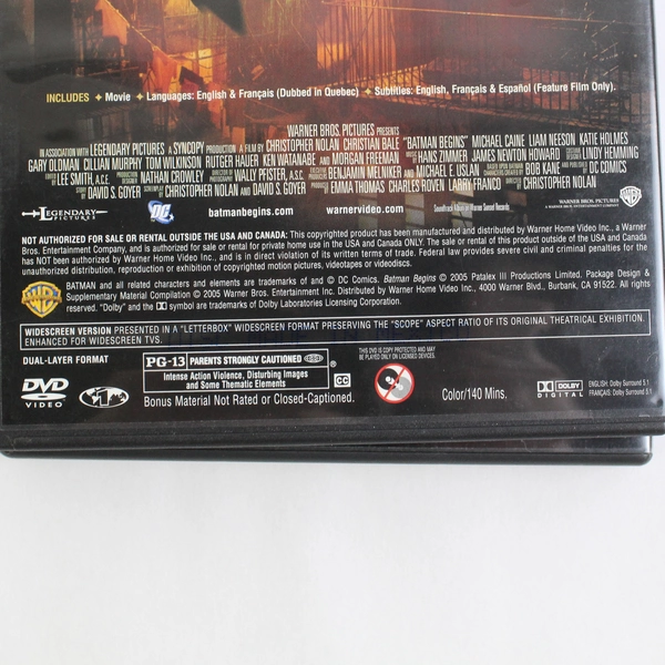 Lot Of 3 DVDs Batman: The Dark Knight Batman Begins The Dark Knight Rises 