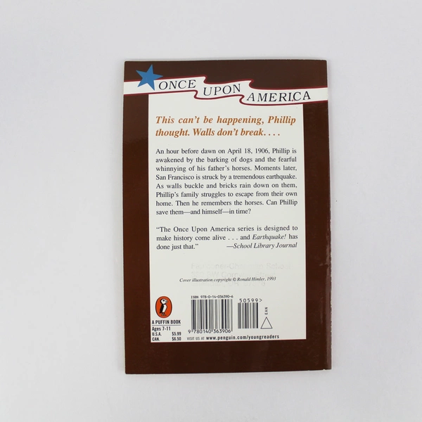 Lot of 5 Pre-Owned Paperback Books: Earthquake, Once Upon America Series