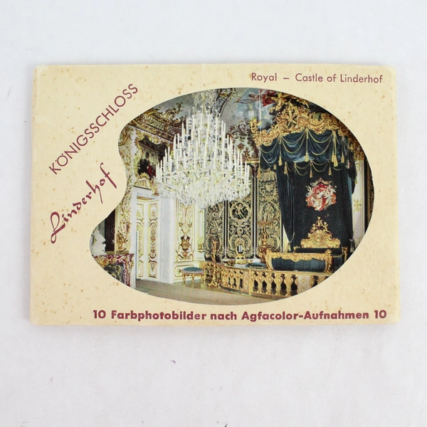 Set of 10 Vintage Castle of Linderhof German Souvenir Photographs Original Box
