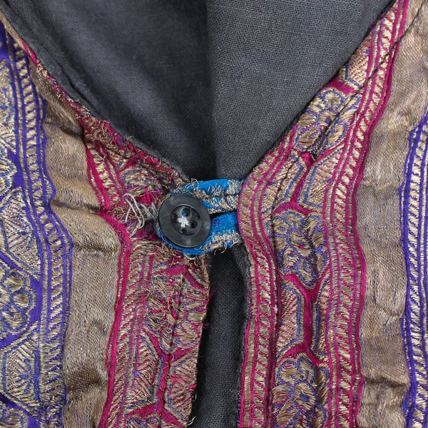 Unbranded Multicolor Embroidered Silk Button-Front Shrug Women's Medium Flawed